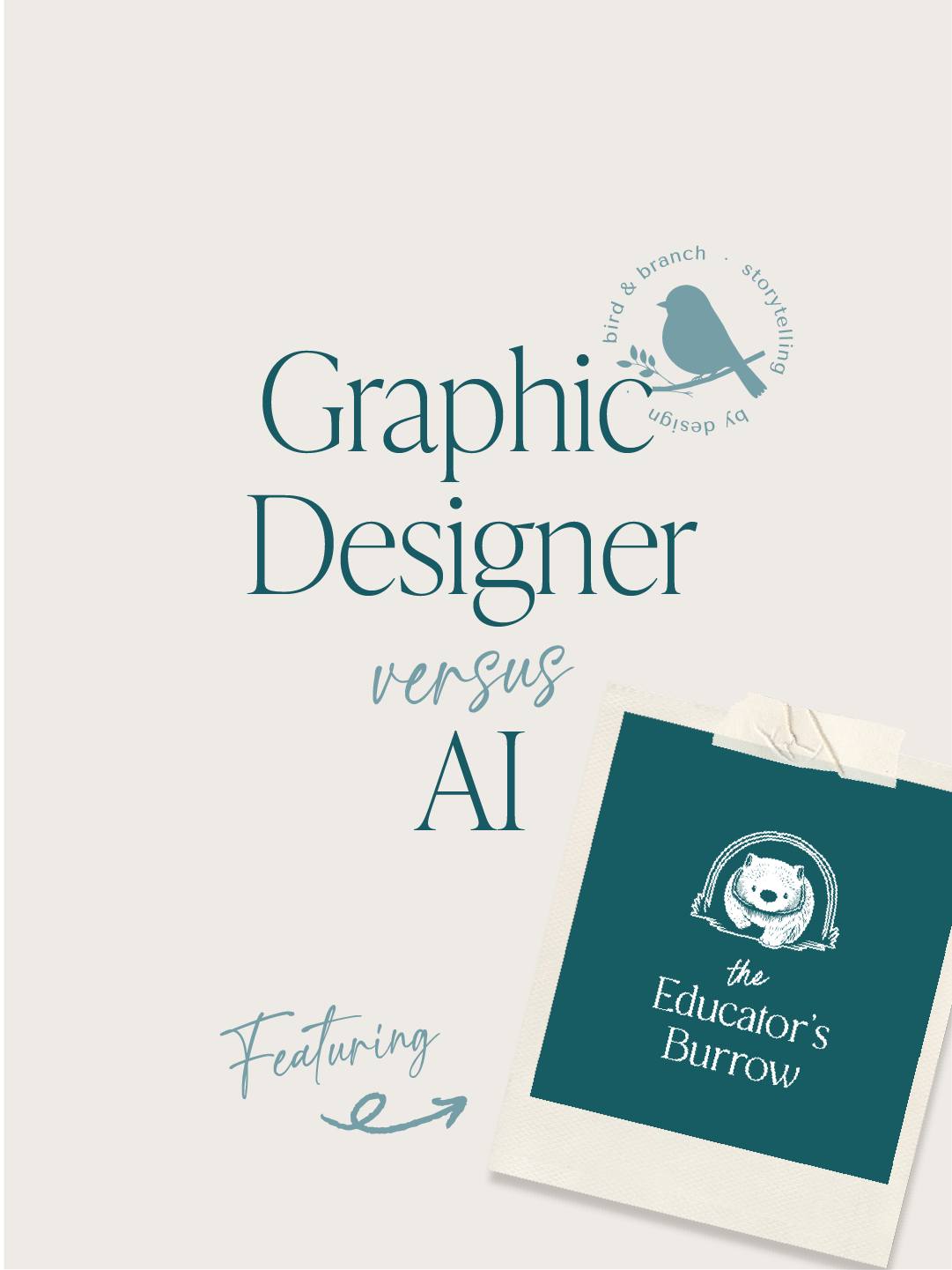 I’ve been involved in many discussions about AI and its use in business of late, and don’t get me wrong, it can be very valuable! But let’s see how it stacks up against a graphic designer… AI might be fast, convenient and cheap, but it can’t replace: Human intuition Originality Strategy + Intention Taste + Refinement Soul! {P.S it also won’t generate all of the correct logo files for you, or tell you how to use them!}