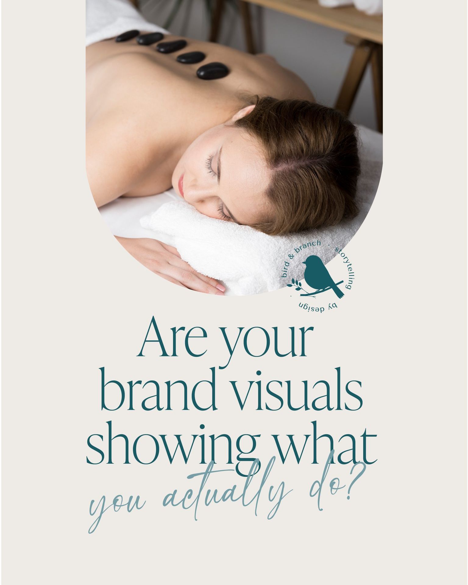 So, I had my first hot stone massage the other day.

And let's just say... it was NOT what I was expecting. 😂

Turns out, I'd made some wildly incorrect assumptions about what actually happens during a hot stone massage.

And while I was lying there questioning my own intelligence and deciding I clearly don't practice self-care enough, I realised there was a pretty important lesson in it for business owners.

One that has everything to do with how we visually communicate what we do.

I'm sharing the whole story (including my slightly embarrassing revelation) in the next edition of Notes from the Nest, my email newsletter where I share branding insights, practical tips and the occasional random life experience that somehow turns into a branding lesson.

💌 Want the full story? Drop me a 📸 camera emoji below and I'll add your email to the list.

The next one goes out this Tuesday. I promise the branding advice is better than my knowledge of spa treatments.