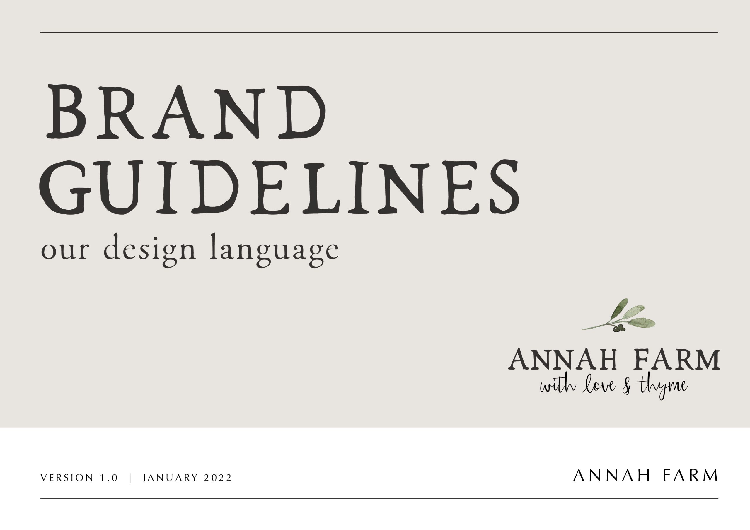 [Annah Farm] Brand Manual